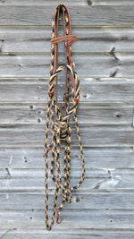 Load image into Gallery viewer, Stiff Flat Loping Hackamore w/ Mecate Reins
