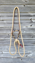 Load image into Gallery viewer, Stiff Round Training Hackamore w/ Tan Loop Reins
