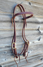 Load image into Gallery viewer, Browband Headstall w/Double Adjustable Cheeks
