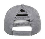 Load image into Gallery viewer, Barn Hair High Bun Ponytail Ball Cap Hat Grey
