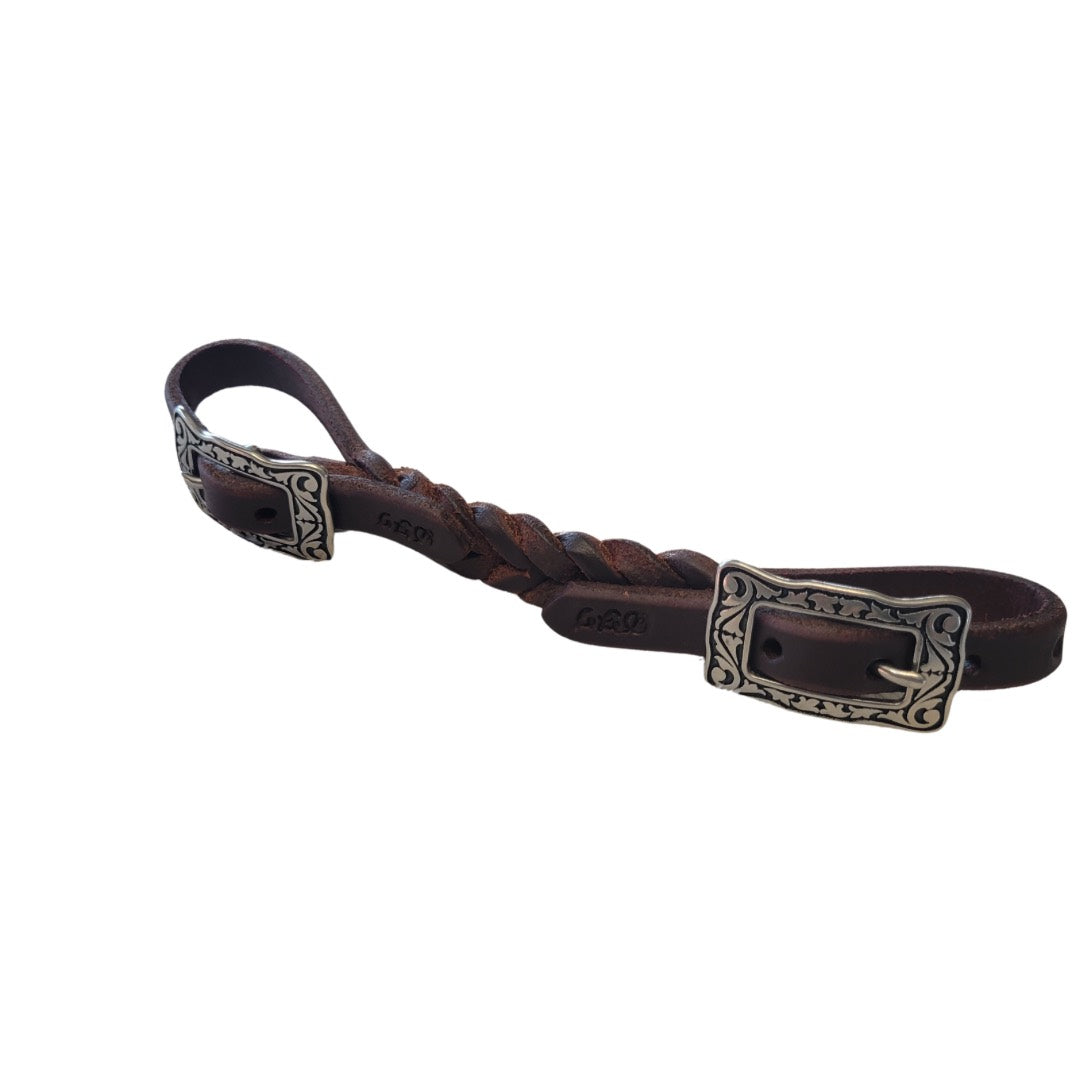 Dark Oil Braided Curb Strap