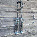 Load image into Gallery viewer, Weaver Turquoise Cross Bling Black Single Ear
