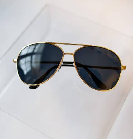 Gold Aviator Sunglasses