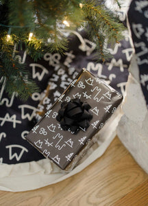 Black Brand Wrapping Paper