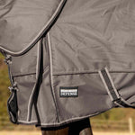Load image into Gallery viewer, 75&quot; Jeffers Poplar Head Defense 1680 Denier Turnout Blanket with Detachable Neck - Med. Weight
