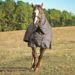 Load image into Gallery viewer, 75&quot; Jeffers Poplar Head Defense 1680 Denier Turnout Blanket with Detachable Neck - Med. Weight
