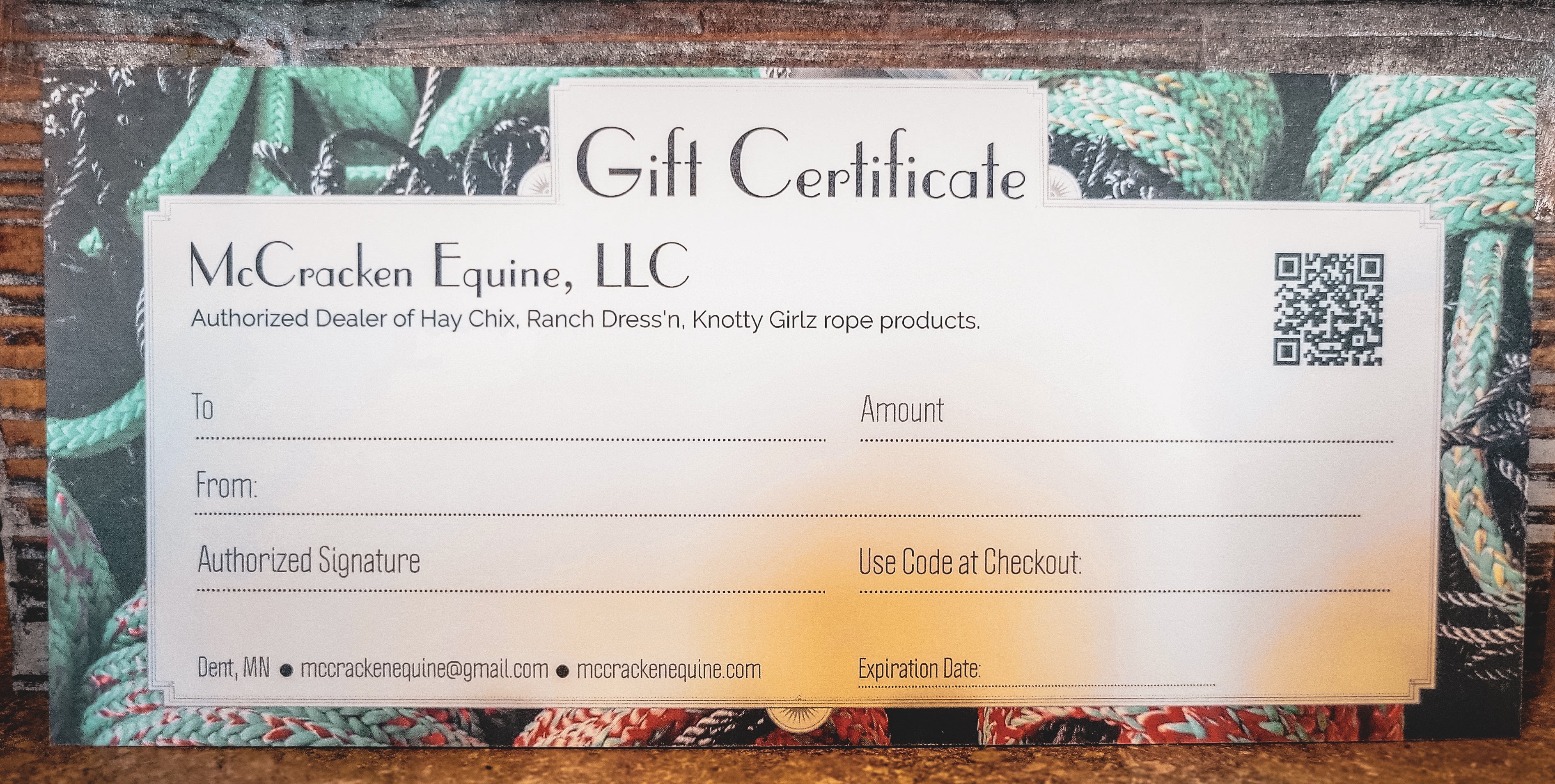 McCracken Equine, LLC Gift Card